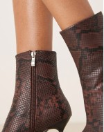 Elvio heeled ankle boots in snake