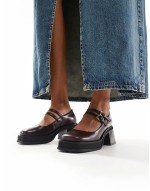 L mary jane shoe in burgundy leather