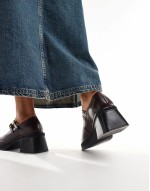 L mary jane shoe in burgundy leather