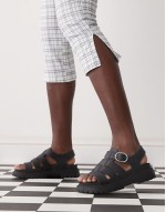 Clairemont Way Fisherman sandals in black leather