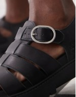 Clairemont Way Fisherman sandals in black leather