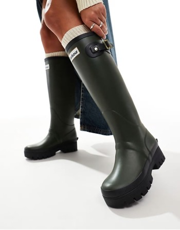 Snowdon tall welly in olive/black