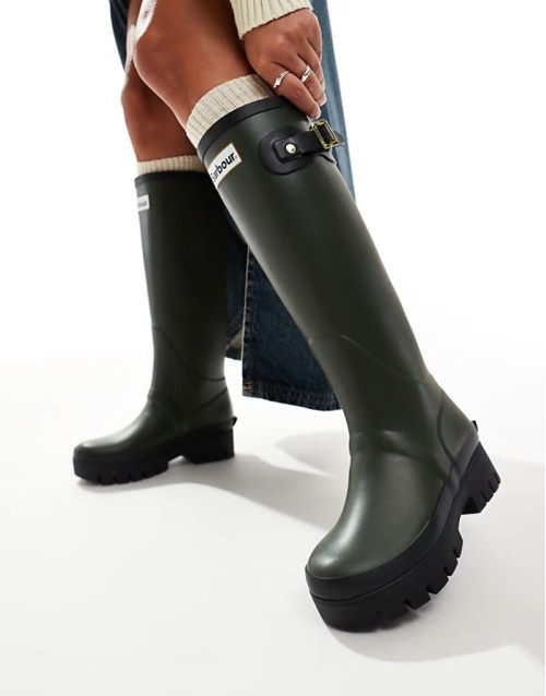 Snowdon tall welly in olive/black