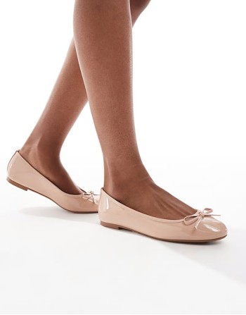 PU ballet flat in neutral