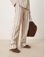 Landmark suede high-vamp ballets in brown