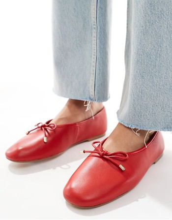 Joselie ballet flats in red  leather