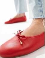 Joselie ballet flats in red  leather