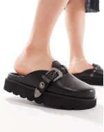 Mystic Premium leather mule in black