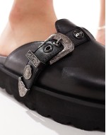 Mystic Premium leather mule in black