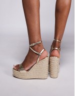 Tamika espadrille wedges in gold