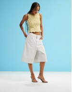 Nimble high heeled sandals in beige and clear