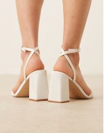 ‌Stylish Bridal Wink 2 heeled sandals in ivory satin